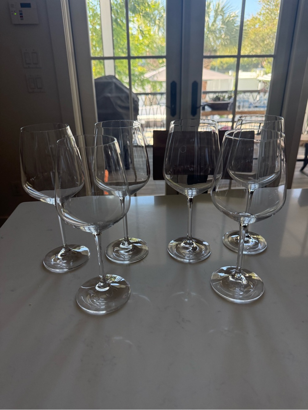 Crate & Barrel Clear Wine Glasses — Set of 6